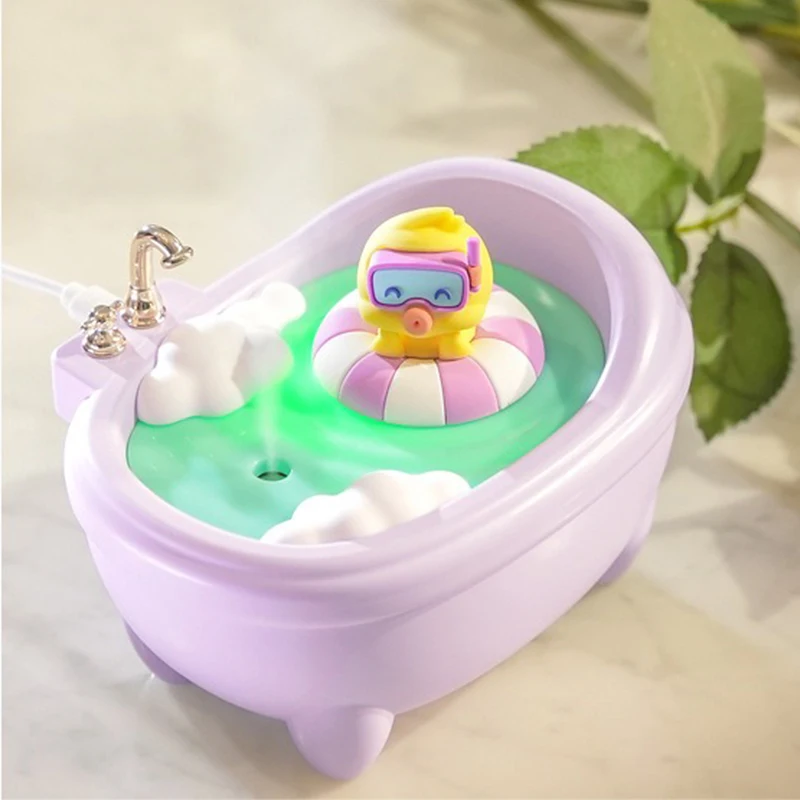 لطيف حوض الاستحمام المرطب سبعة ألوان الضوء المحيط التفتيت المحمولة المرطب سيارة مرطب سطح المكتب رذاذ المرطب