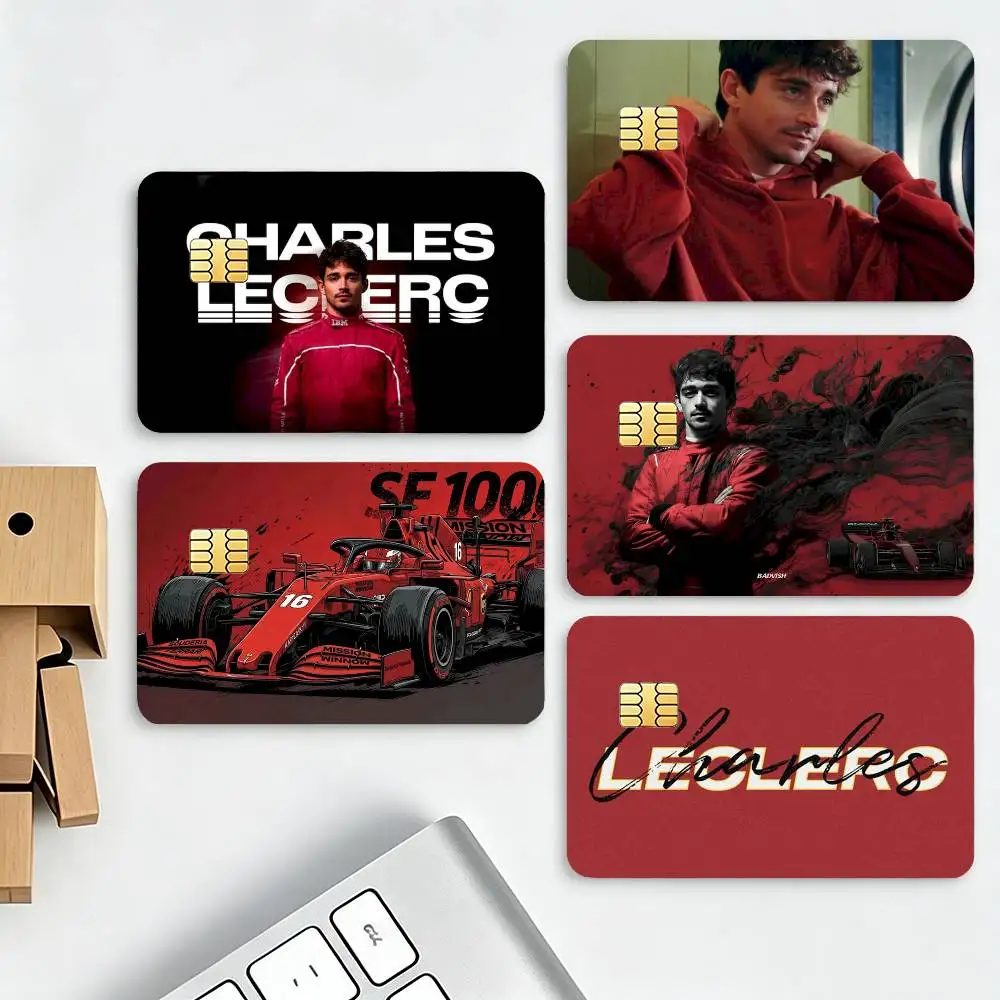 Ace driver Charles Leclerc HD Waterproof Credit Card Stickers Silicone Decals For Chip Game Cards Gift