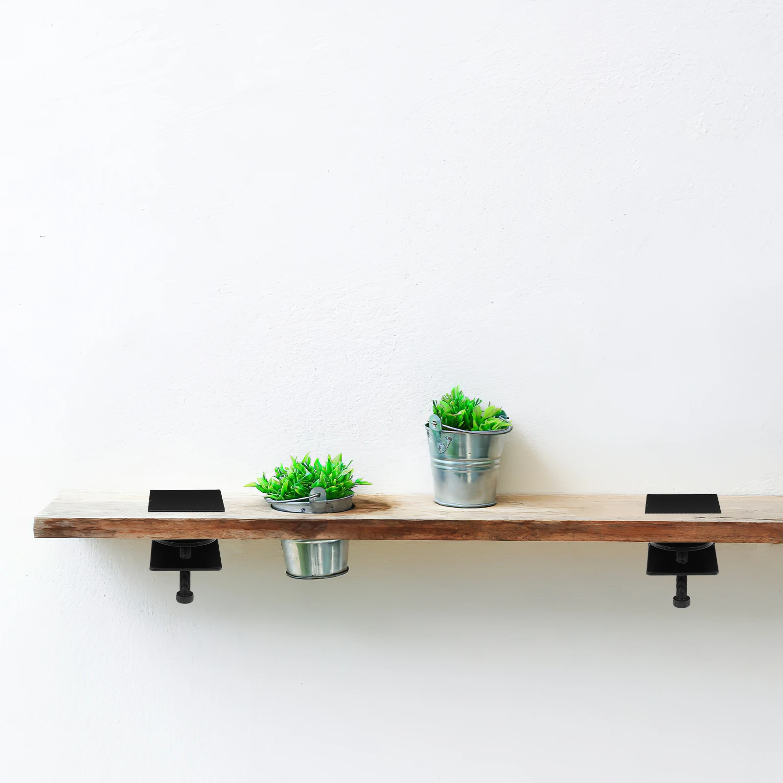 

2pcs Wall-Mounted Adjustable Metal Heavy Duty Floating Shelf Supports Decorative Wall For Wood Shelves Space-Saving Strong Iron