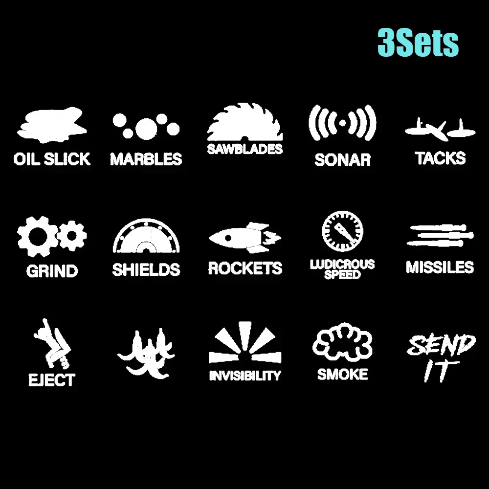 15 stks/set creatieve auto-schakelaarknopstickers dashboardconsole labelstickers zelfklevende decoraties voor auto vrachtwagen