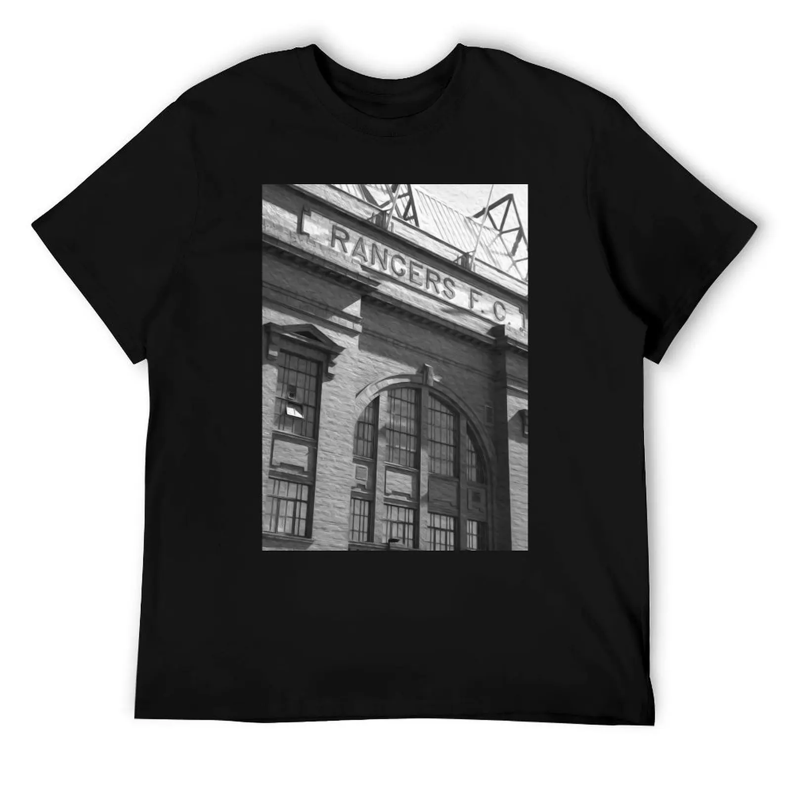 

Ibrox Black and white T-Shirt t shirt for man t shirts with prints T-Shirt