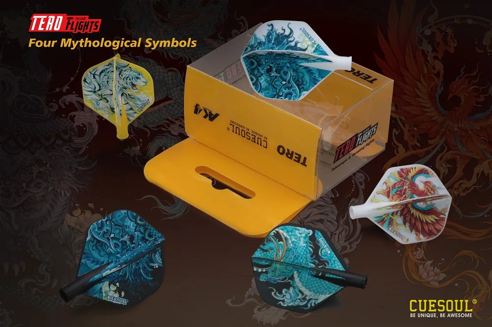 

CUESOUL TERO AK4 Dart Flights with Four Mythological Symbols Design