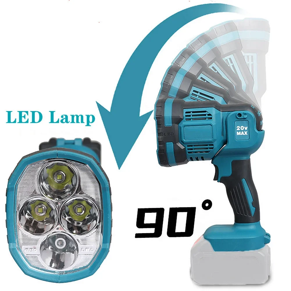 Imagem -05 - Portátil Cordless Led Lanterna Lanterna Lâmpada de Emergência Modo Luz ao ar Livre Lithium Night Lamp Makita 18v Bateria