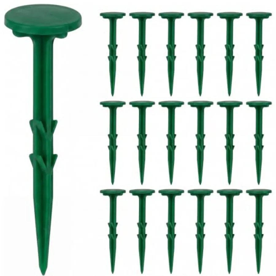 30 Pack 5 Inch Low Profile Survey Stakes, Hi-vis Garden Property Line Markers, Boundary Markers for Lawn Edges, Patios, Gardens
