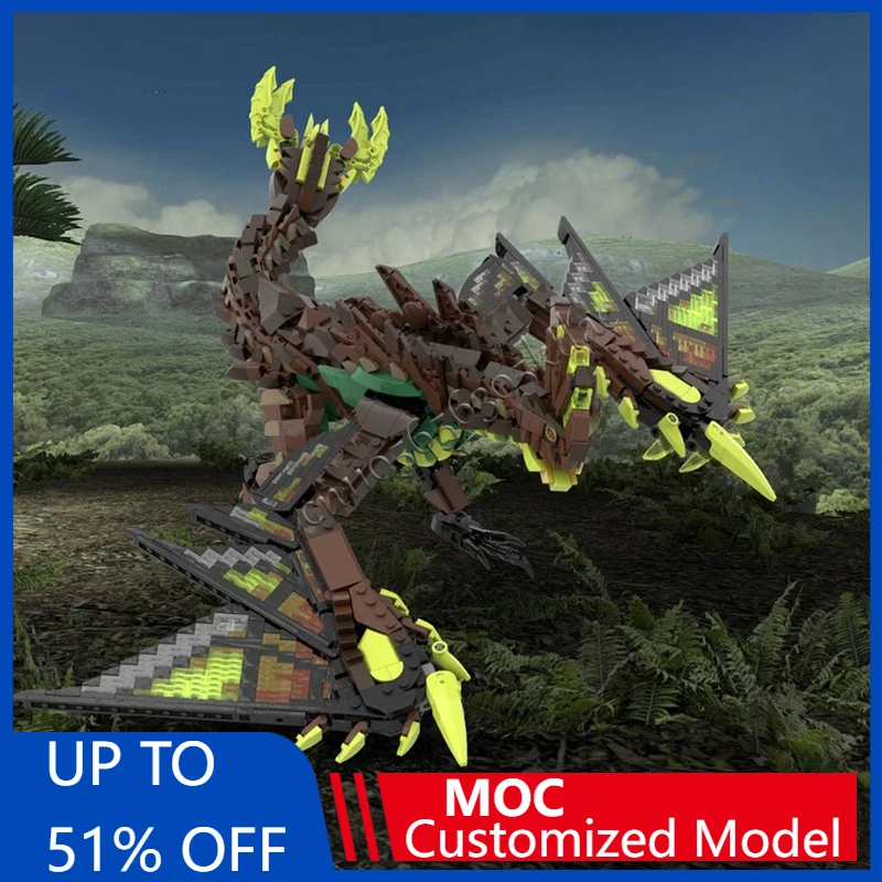НОВЫЙ 1694 шт. MOC Custom Astalos динозавр птерозавр модель строительный блок Diy творческая сборка развивающие кирпичи игрушки подарки для детей