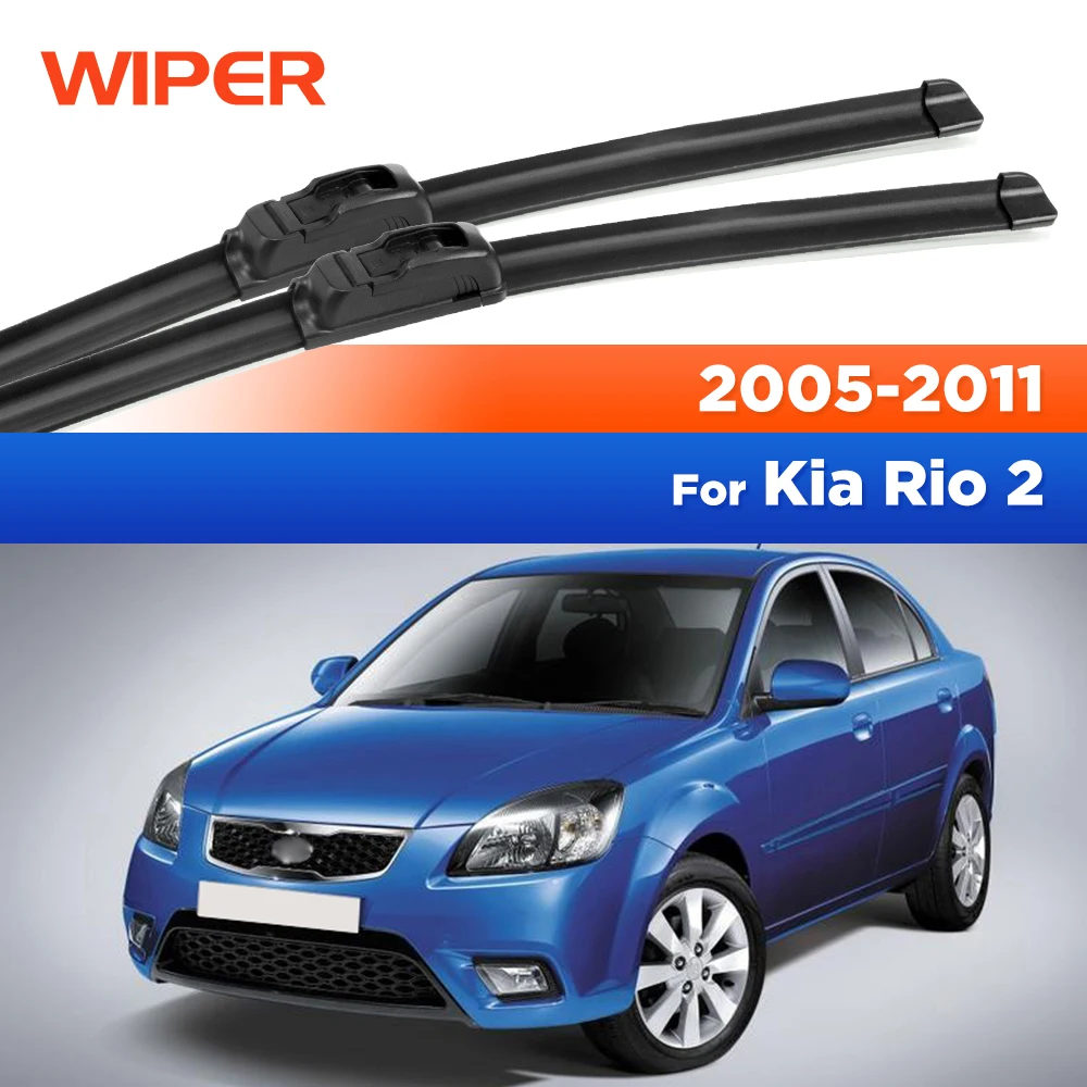

For Kia Rio 2 JB 2005 - 2011 Wiper Front Wiper Blades Windshield Windscreen Clean Window Car Rain Brushes 22"+16"