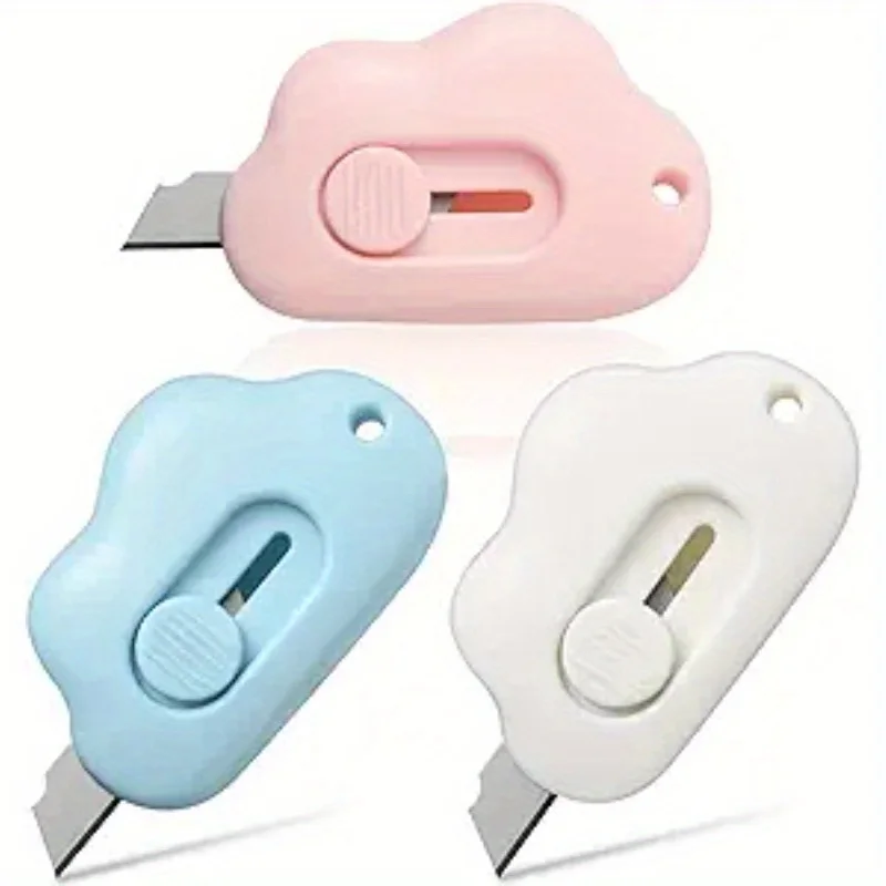 لطيف القط باو سحابة سكّين متعدّد الاستخدامات جيب صغير الحجم الحرفية التفاف صندوق ظرف ورقي القاطع رسالة فتاحة طالب الفن لوازم #1