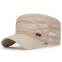 Casual Outdoor Sports Cap Summer Mesh Breathable Simple Sun Hat Unisex Solid Color Quick Dry Running Baseball Cap