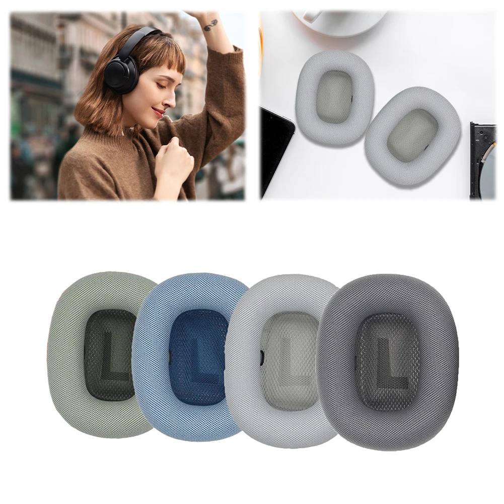 Replacement Ear Pads Cushions Mesh Fabric Headset Earpads Ear Cups Repair Parts Earmuffs for Apple AirPods Max Headphones