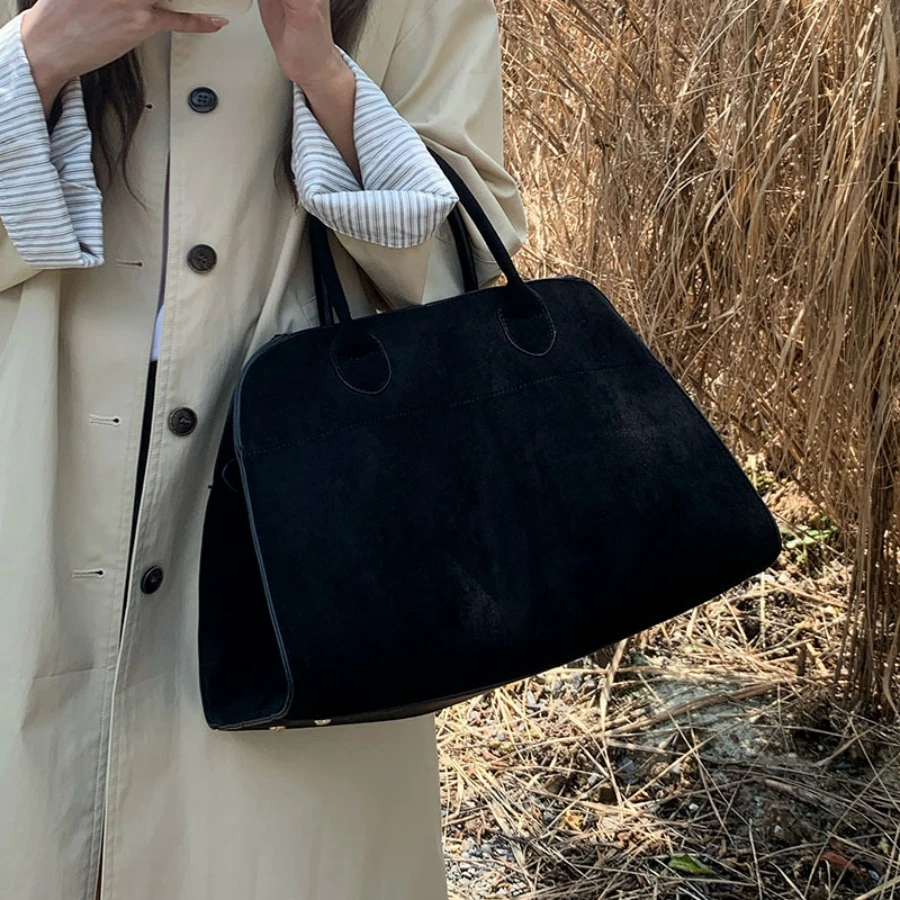 

Vintage Faux suede women handbag Large Capacity Winter Fashion Brand Designer female Shoulder Bag ladies big totes