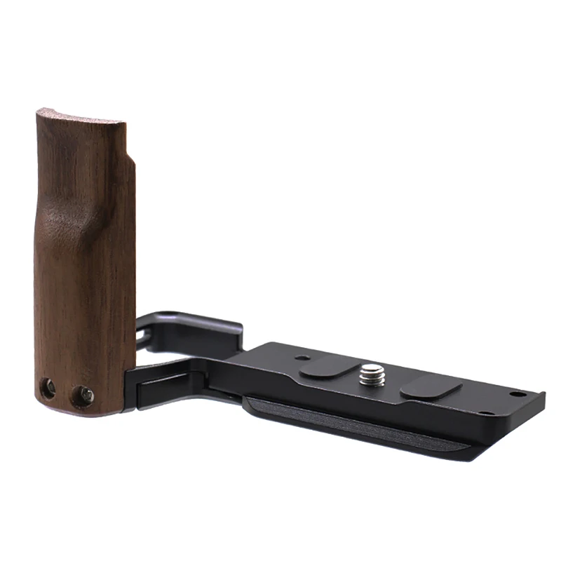 ZV-E10 II Halbkamera-Käfig Schnellwechselplatte L-Halterung Holzhandgriff für Sony ZVE10II SLR Arca-Swiss Stativ-Basisplattenhalterung – Detail 7