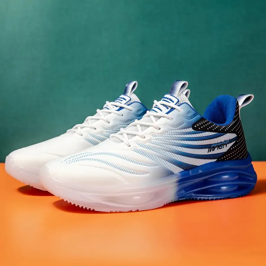 

Мужская новая летняя спортивная обувь с дышащей сеткой и нескользящей резиновой подошвой. Стильные и универсальные кроссовки для повседневного бега S