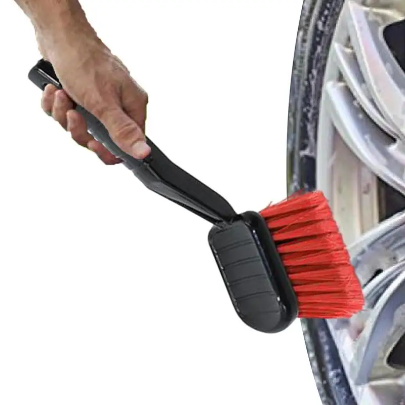 Soft Bristle Wheel Cleaning Brush Car Washing Brushes With Long Handle Automotive Tire Brush Wheel Cleaner Brushes For Trucks