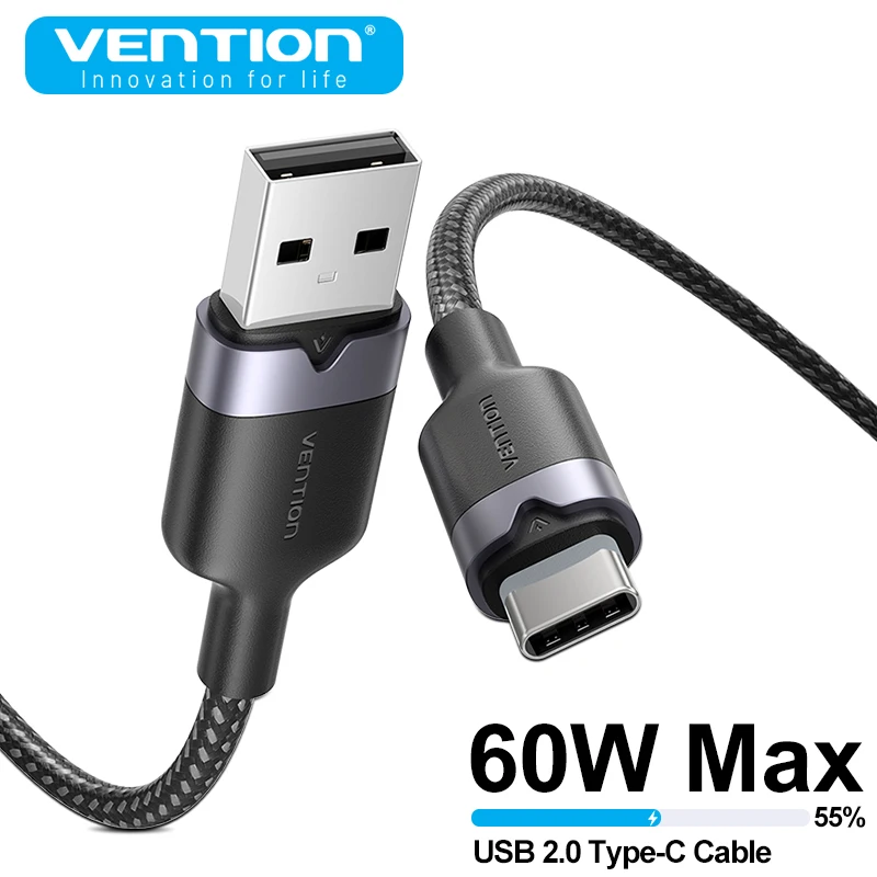 

Vention 3A USB Type C Cable For iPhone 16 15 Pro Max Fast Charging Wire For iPad Samsung Xiaomi OnePlus USB-C Charger Data Cord