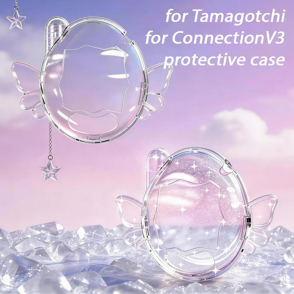 Cartoon Clear Schutzhülle für Tamagotchi Connection V3, stoßfeste Abdeckung, wasserdichte Ersatzhülle