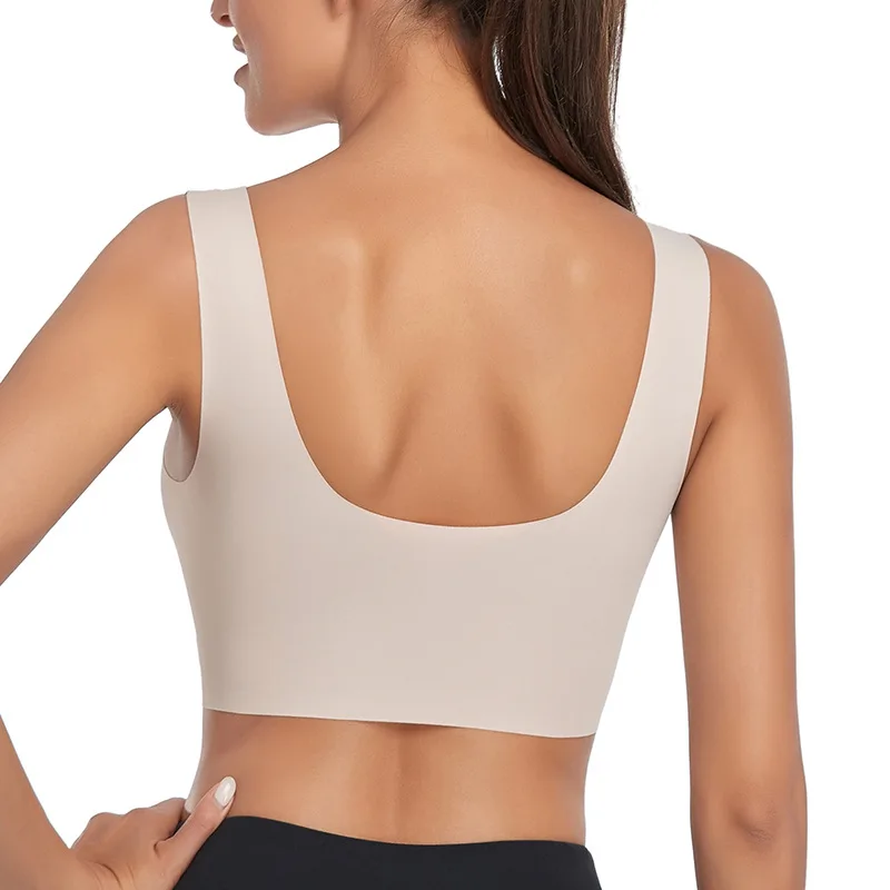 Frauen Nahtlose Plus Größe Bhs Sexy Patchwork Spitze Top Push-Up Sport Büstenhalter Weibliche Backless Fitness Schlaf Weste Bralette Neue