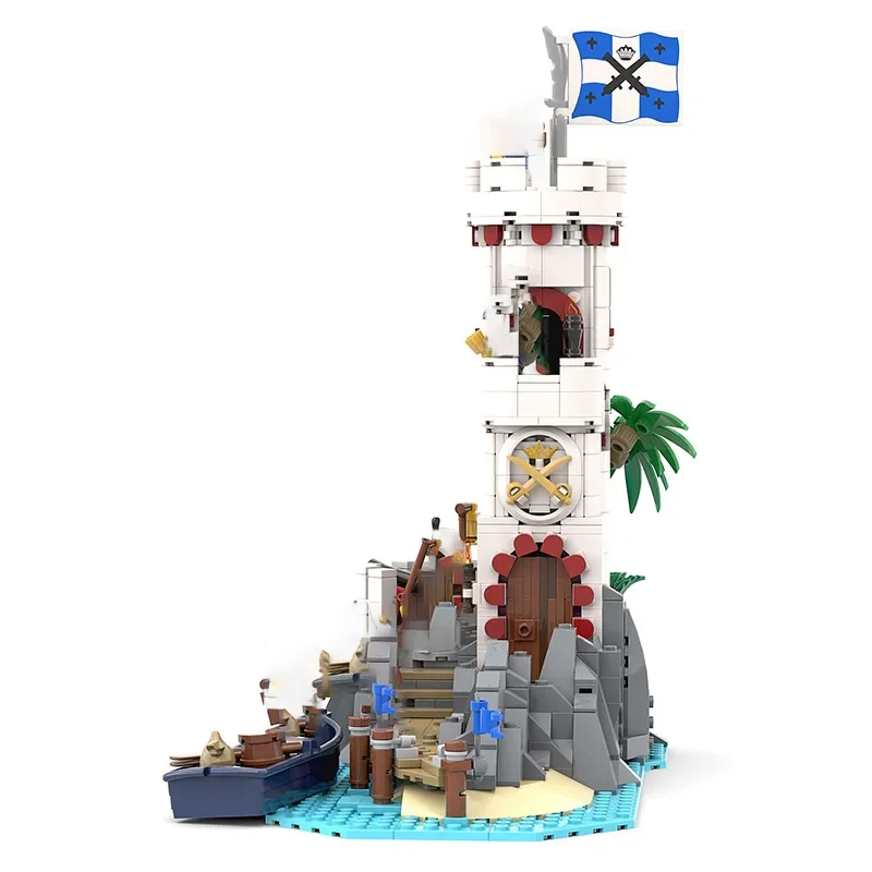 Moc Building Bricks Medieval Castle Model Saber Island 2023 Technology Modular Blocks Gifts Toys For Children DIY Sets Assembly