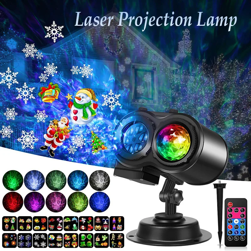 12 Change Card led lights projector Waterproof Laser Projection 15W Led Lights party light Stage lighting christmas projector