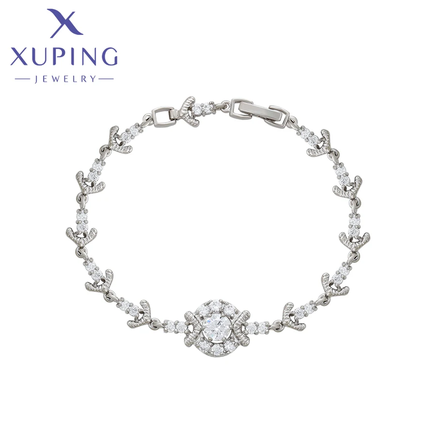 Xuping Jewelry New Arrival Fashion Women Bracelet with Rhodium Plated A00919084