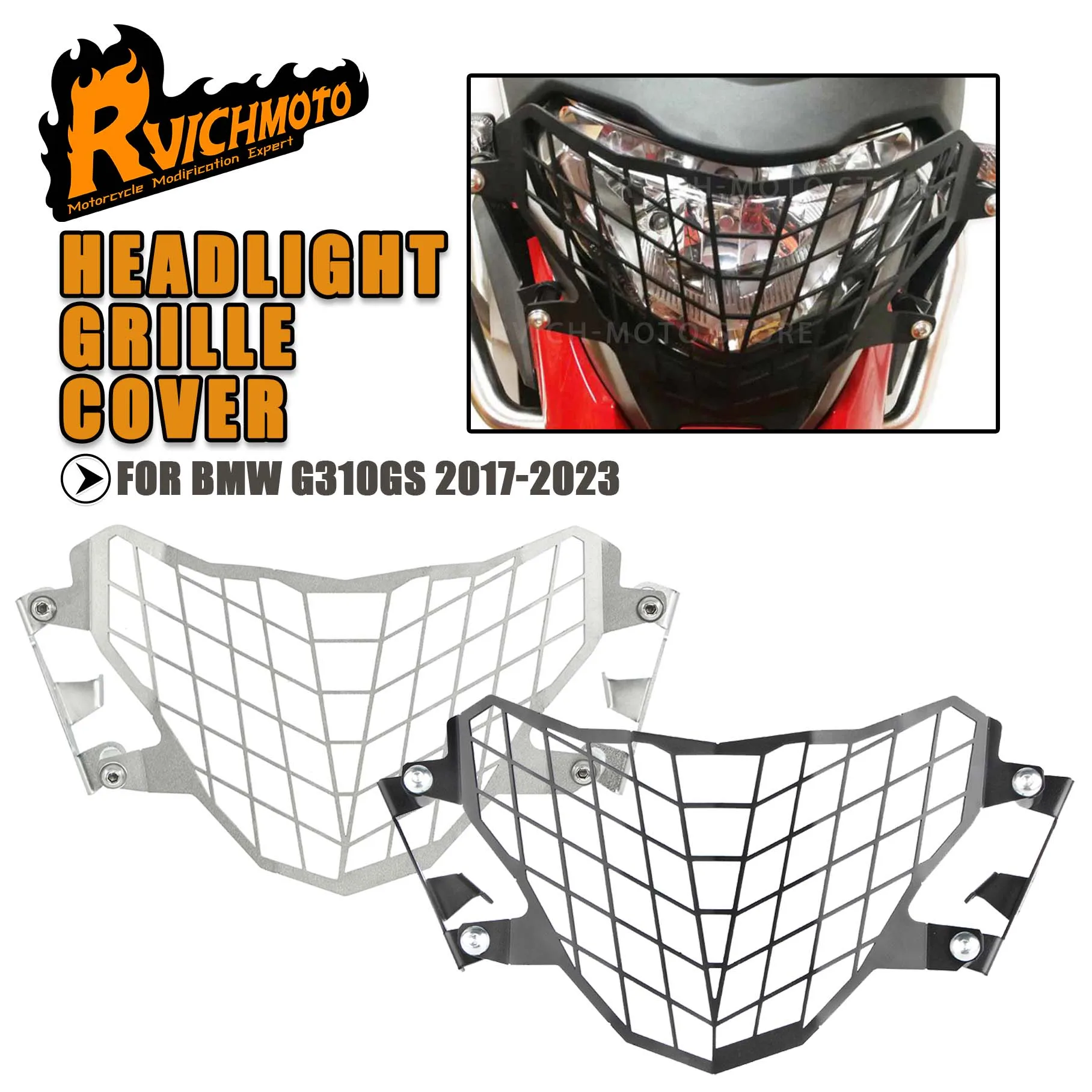 G310 G 310 GS 310 GS Motorrad Scheinwerfer Kopf Lampe Licht Schutz Grille Abdeckung Für BMW G310GS GS310G 2017-2023 Schutz