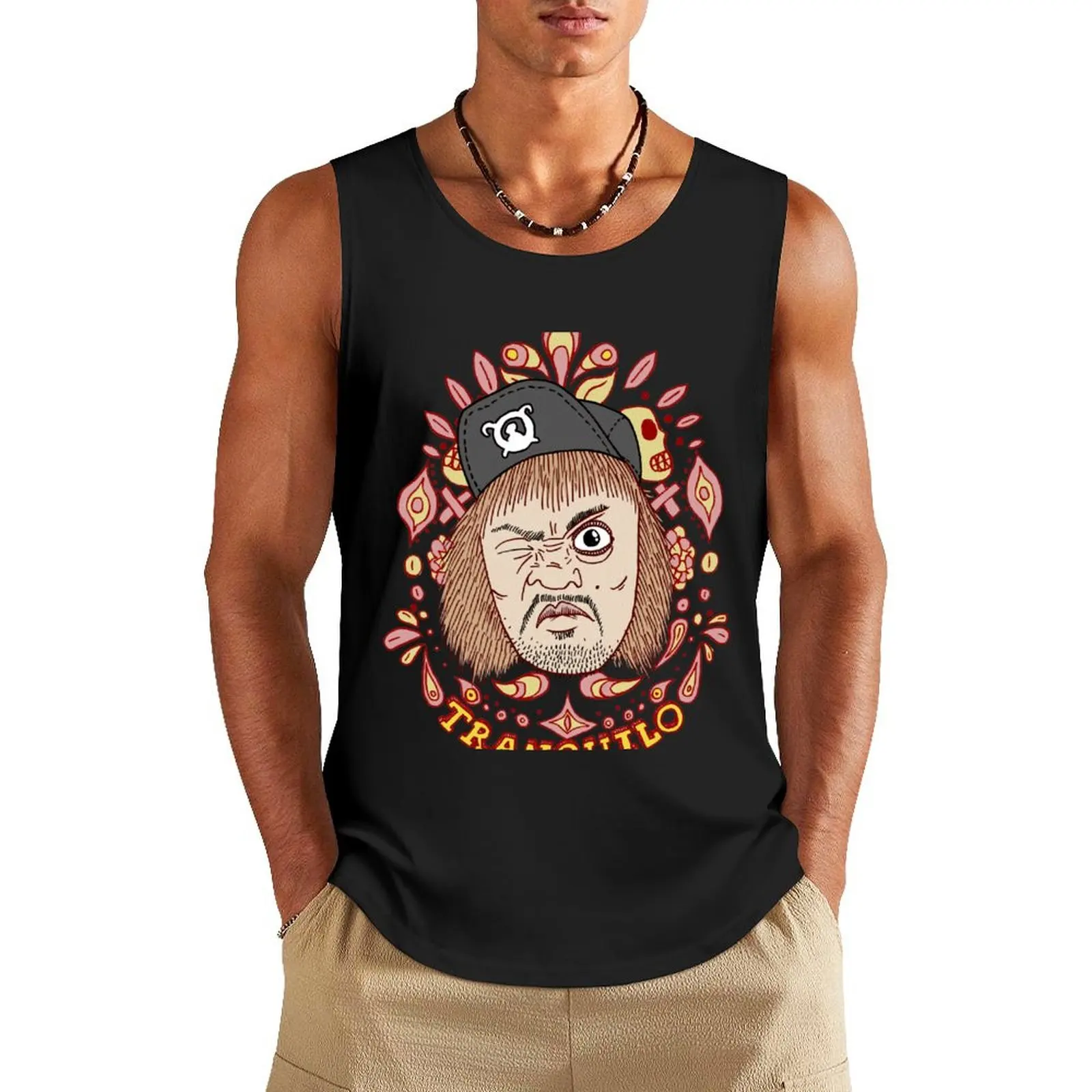 Tranquilo! Tank Top Men gym sportswear men gym fitness anime t-shirts