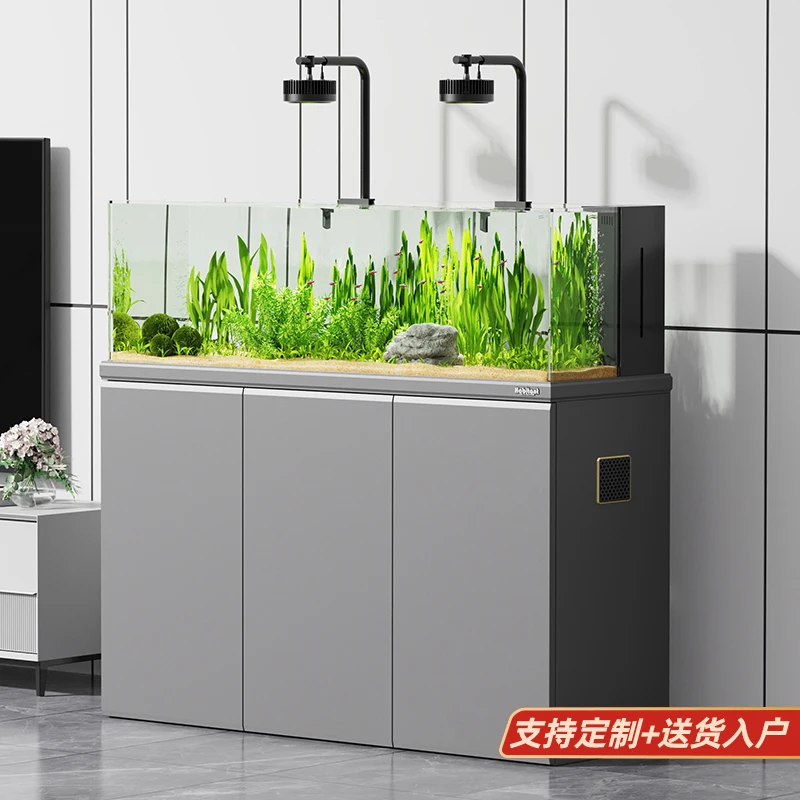 

Нижний фильтр, аквариум для золотых рыбок, интегрированный ультра-белый аквариум для гостиной, экологический ландшафтный дизайн, трава Лэнчжоу 2025, новинка