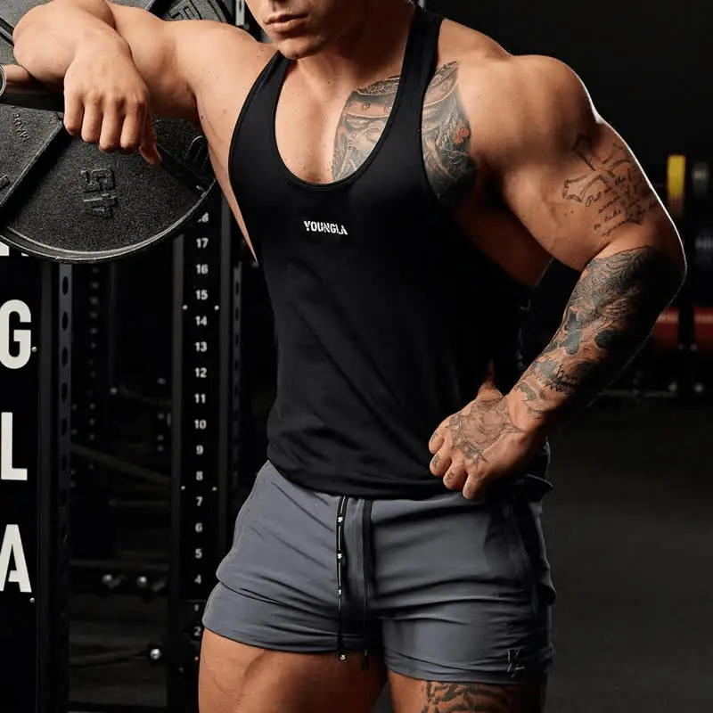 

Летняя майка Muscle ow off Svel для тренировок в тренажерном зале, мужская модная спортивная одежда, дышащий полиэстер, круглая майка