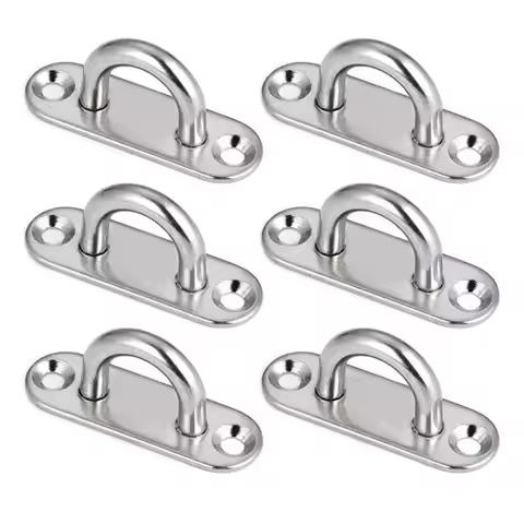 304-M6 M5 M8 Oval Eye Board Marine Deck Buckle Staple Boat Shade Sail Mounting Fastening Set - 304 Marine Grade Stainless Steel