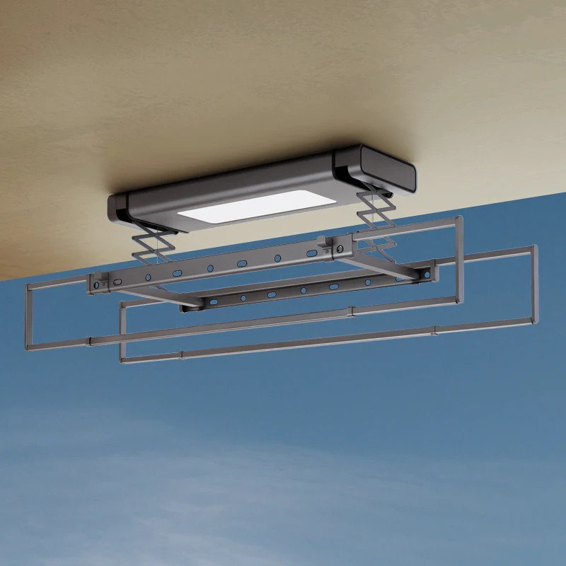 Ceiling Balcony Telescopic Clothes Drying Pole Intelligent Remote Control Automatic Lifting Drying Rack Electric Drying Rack