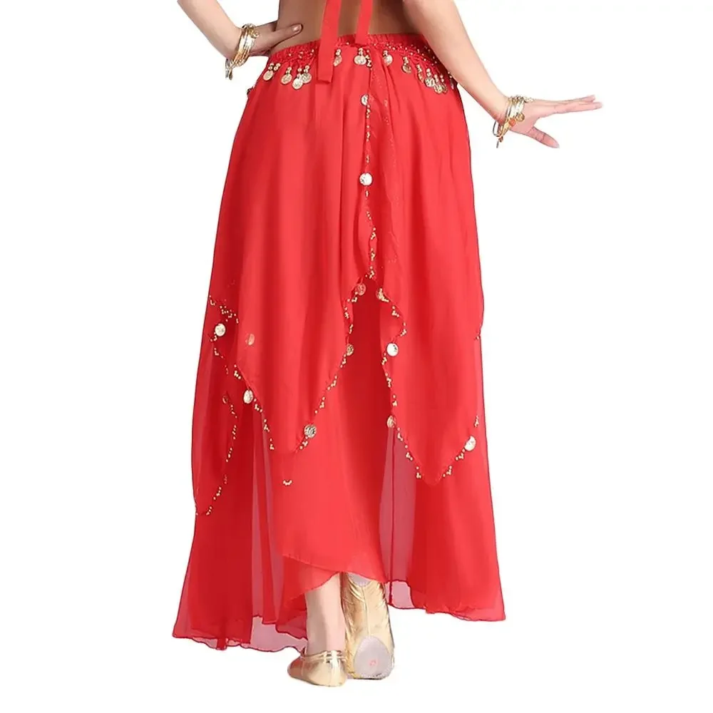 Belly Dance Accessories Sun Skirt Sequins Belly Dance Skirt Dancing Skirt Spanish Skirt Show Costumes