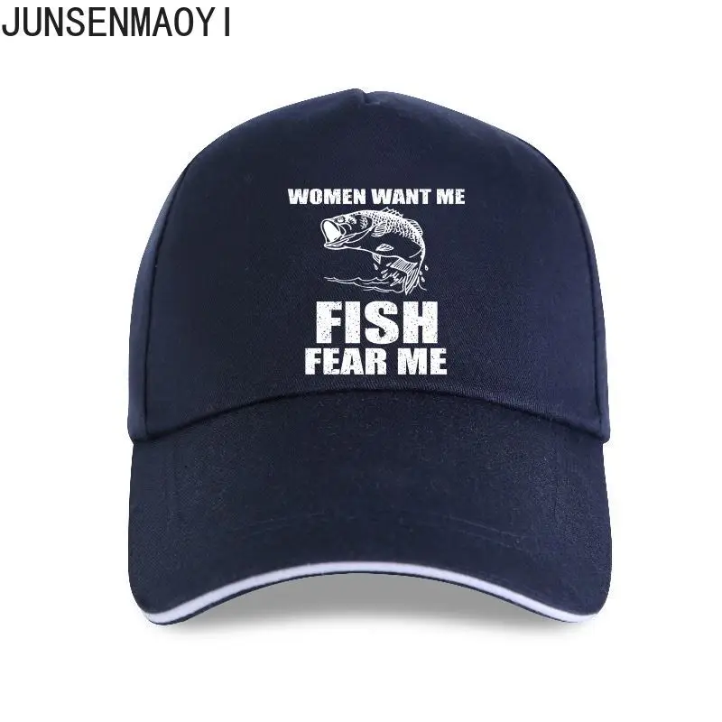 

2022 New Women Want Me, Fish Fear Me Fishes Baseball cap Summer Print Man Cotton Unisex Baseball Caps Snapback Hats