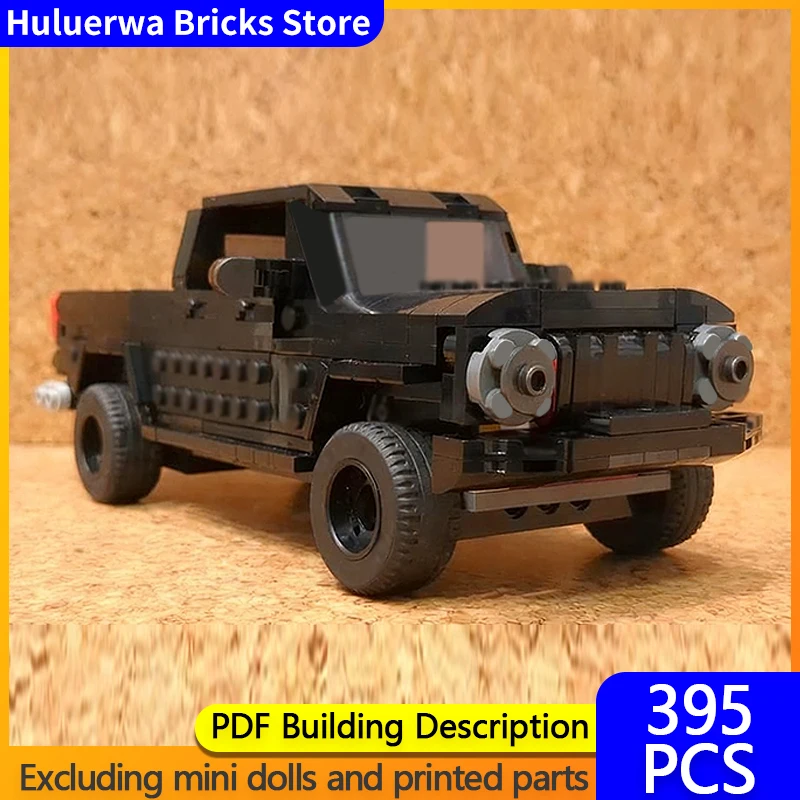 

Модель городской автомобиль MOC, строительные кирпичи, гладиатор, средний пикап, модульная технология, детские праздничные подарки, сборка игрушек, костюм