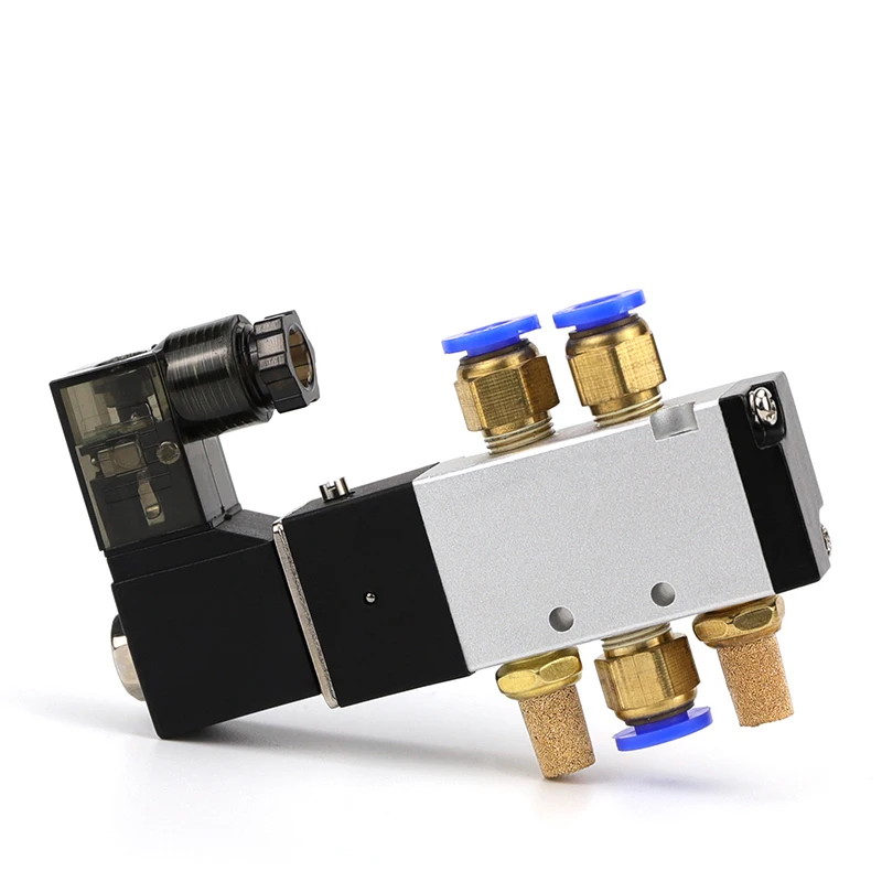 4V110-06 1/8 Air Solenoid Valve PNEUMAT VALV 5 Way Port 2 Position Gas Pneumatic Electric Magnetic Valves  DC12V 24V 110V 220V