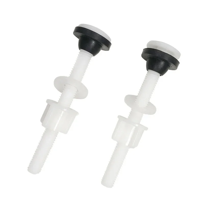 

2Sets 100mm Plastic Toilet Seat Hinge Bolts with Fitting Washers Kit and Screws For Fastening Repair Toilet Bathroom Acessories