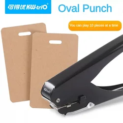 KW-triO 1-Hole 10 Sheet Capacity Hole Punch Heavy-Duty Slot Metal Single Hole Puncher for ID Card PVC Photo Slot and Paper