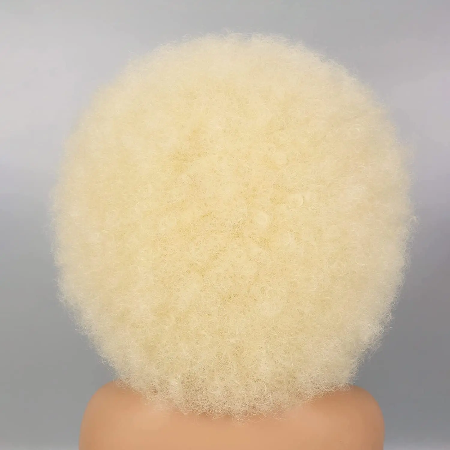 Rambut Palsu Sintetis Afro Puff untuk Wanita Hitam Wig Afro Sintetis Cokelat Alami Mencari Wig Pantul Tahan Panas untuk Penggunaan Pesta Sehari-hari