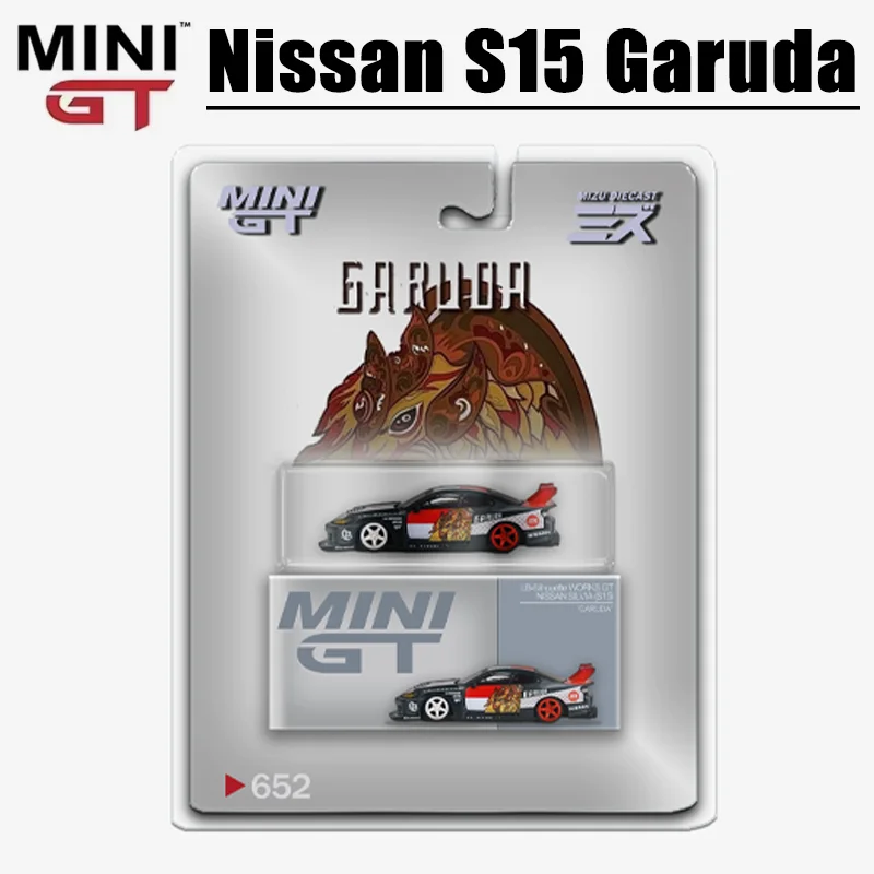 

MINIGT Scale 1/64 Nissan S15 Garuda Alloy Toy Diecast Metal Model Gift