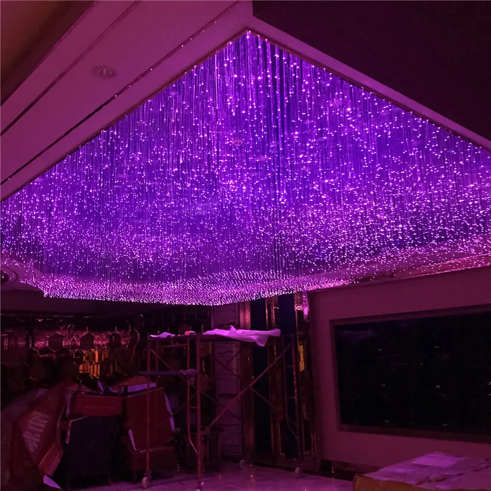 Ceiling LED Decorating Plastic Optical Fiber Side Sparkle Lighting 400pcs 0.75mm Length 3m for Hall Ceiling Chandelier