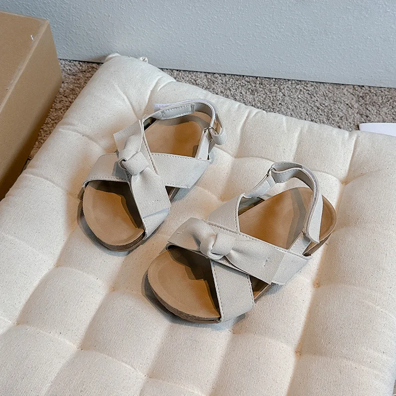 

Kids Sandals for Girls Summer Children Bohemian Fashion Beach Sandals Non-slip Flats Versatile Toddlers Causal Shoes Hook Loop
