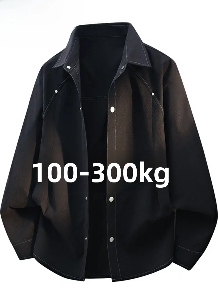 

Loose Fit Long Sleeve Casual Shirt for Men Spring New Style Polyester Fiber Anti-Wrinkle Treatment Casual Collar Jacket
