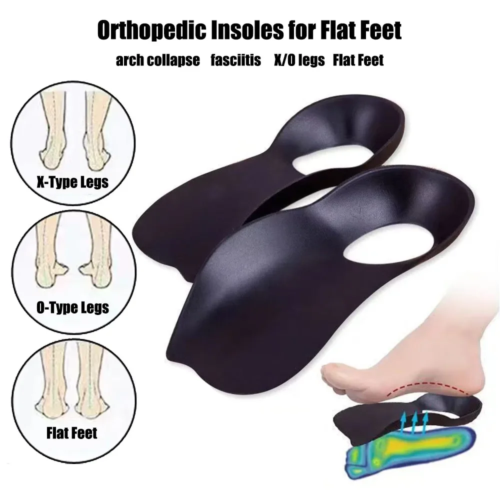 Orthotic Insoles for XO-Legs Correction Orthopedic Insoles Flat Foot Arch Support Pad Plantar Fasciitis Pain Relief Shoe Inserts