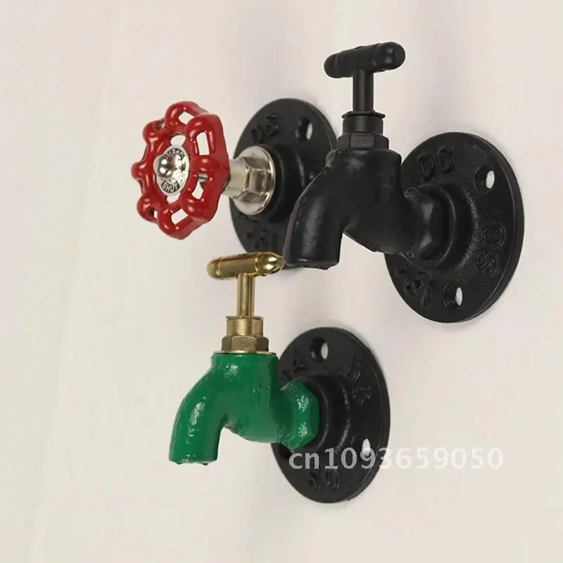 2PCS Pipe Coat Rack Retro Industrial Wrought Iron Creative Hanger for Bracket Towel Scarf Wall Rack Clothes Hook Bathrobe