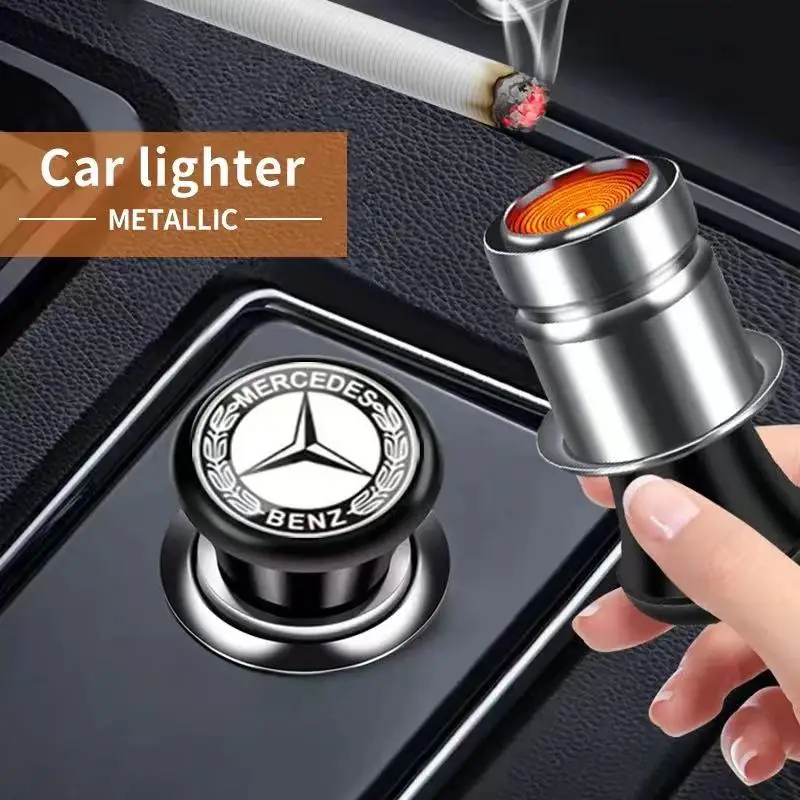 12V Metal Car Windproof Portable flameless Cigarette Lighter For Mercedes Benz AMG GLC GLA GLB GLE GLS CLA W204 W205 W169 W176