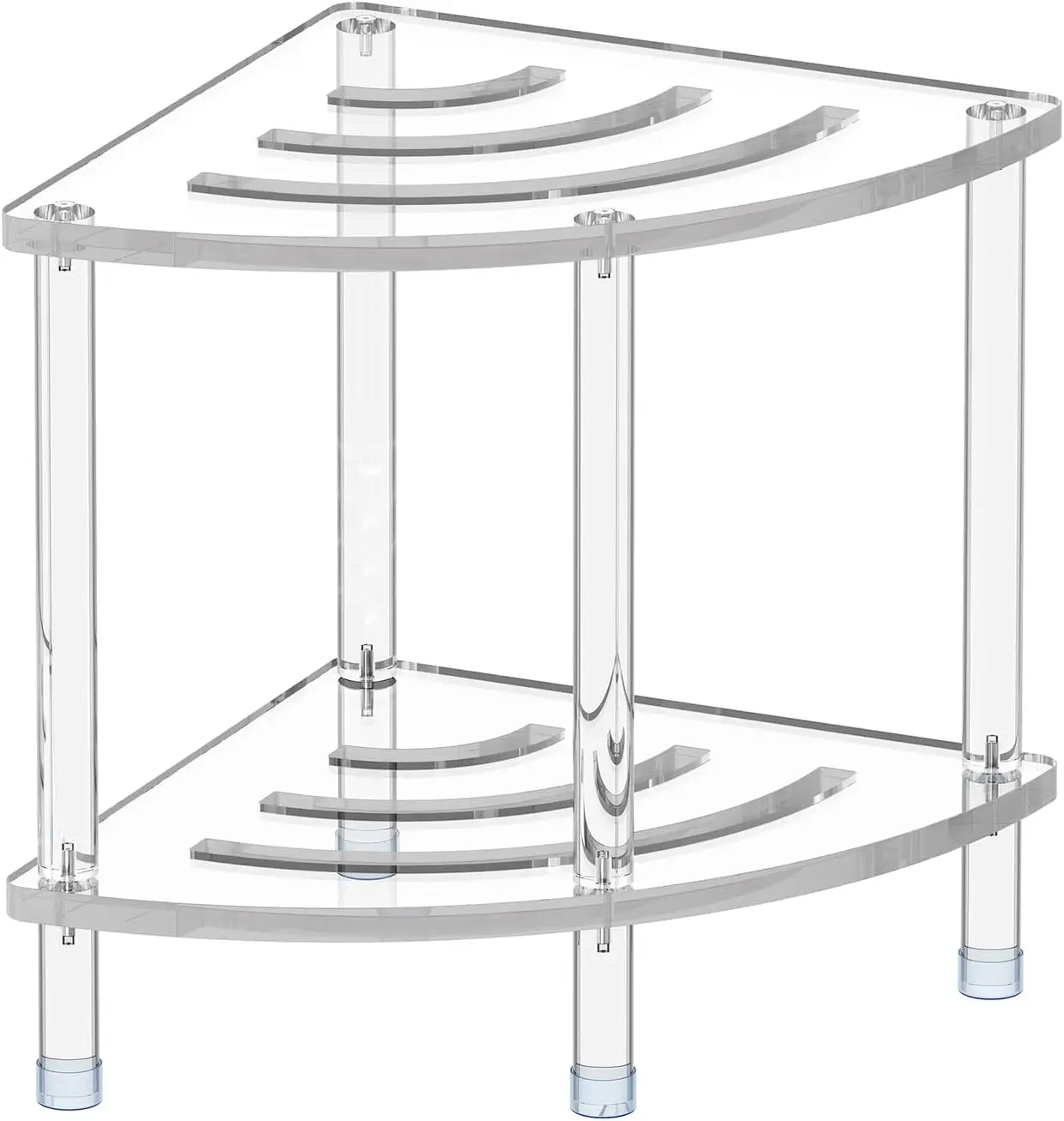 Sumerflos sgabello doccia angolare in acrilico per doccia interna-panca doccia trasparente con ripiano portaoggetti per gambe da barba Heavy Duty