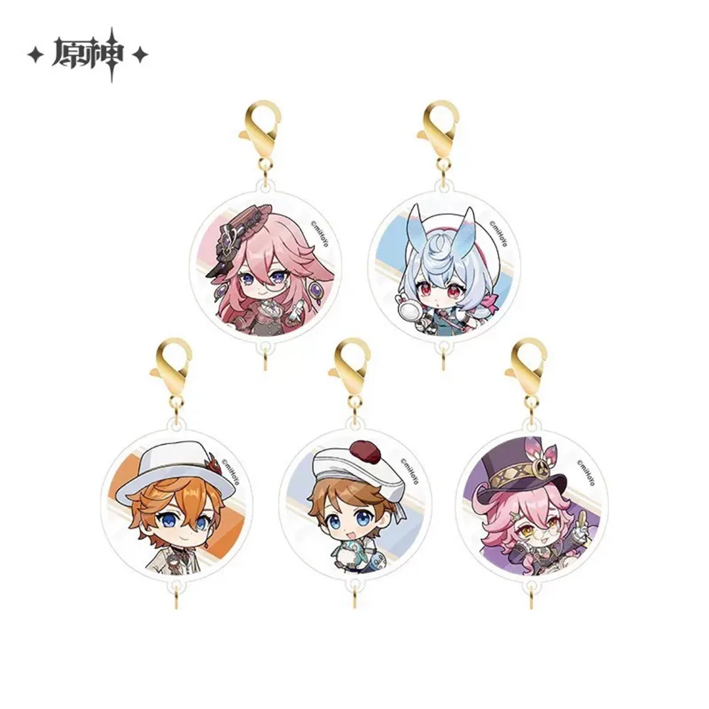 Sunsyea Official Genshin Impact Merch From miHoYo 2024 Carnival Keychain Set Tartaglia Yae Miko Sigewinne Dori