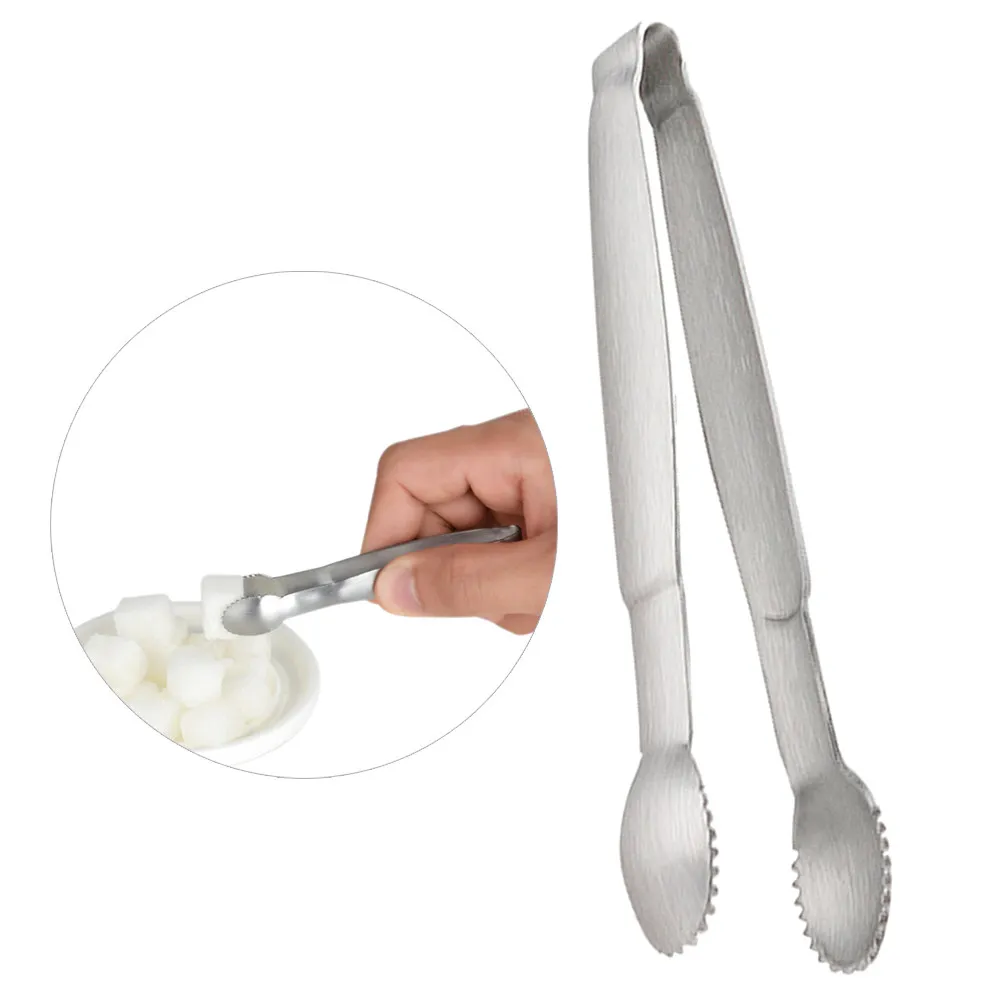 2Pcs Stainless Steel Ice Tongs Mini Serving Tongs for Sugar Appetizers Tea Party Kitchen Small Multi-Purpose Clipper
