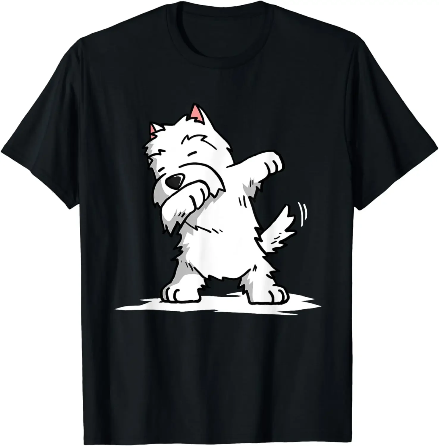 

Dabbing Westie Funny West Highland White Terrier T-Shirt Women Clothing Fashion Personality Graphic T Shirts Summer Streetwear