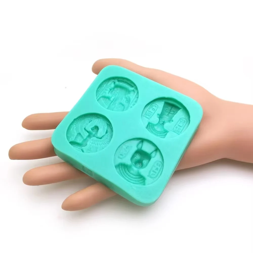 New Pharaoh Coppers Silicone Fondant Cake Mold Chocolate Chip Decoration Tools kitchen Baking Resin Gypsum Handmade Epoxy Mould