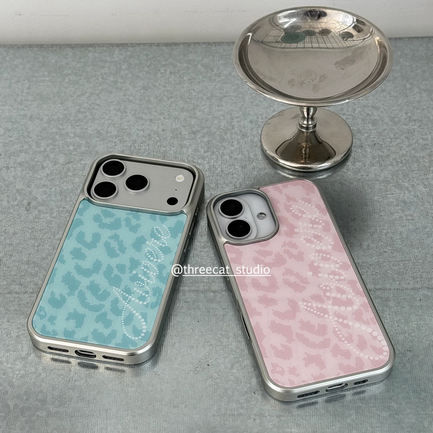 Korean Ins Gentle Girl Sweet Leopard Retro Phone Case For Galaxy Samsung S26 S25 S24 S23 Ultra Plus Edge Fe Resin Casting Cover