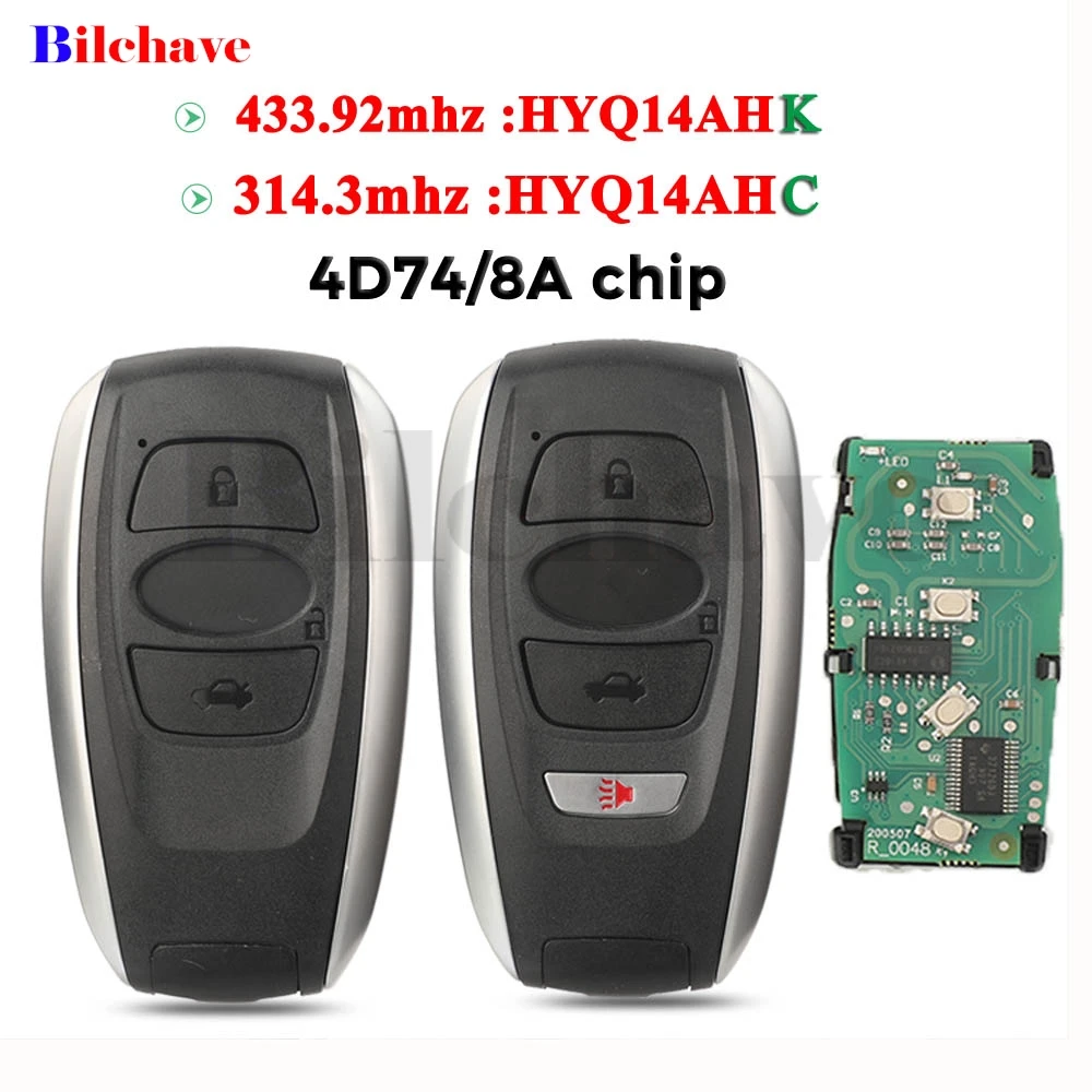 jingyuqin HYQ14AHK HYQ14AHC ID74/8A 314.3/434MHz 7000/5801 Smart Remote Key For Subaru Crosstrek Forester Impreza Legacy Outback